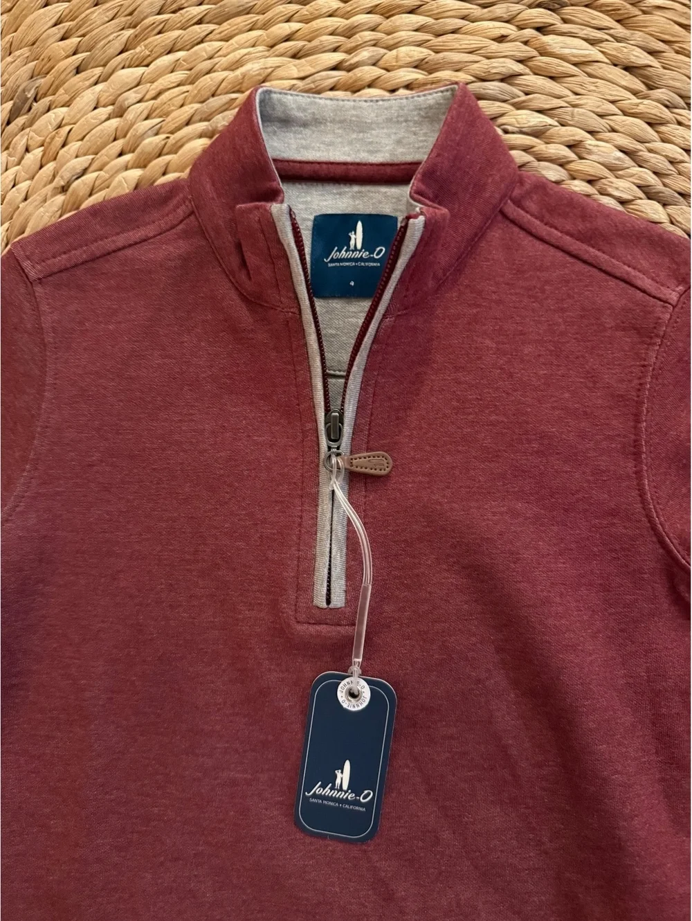 Johnnie-O Boys Quarter Zip Sz 4 NWT